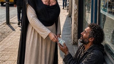 أعطت آخر ما تملك لرجلٍ مشرّد